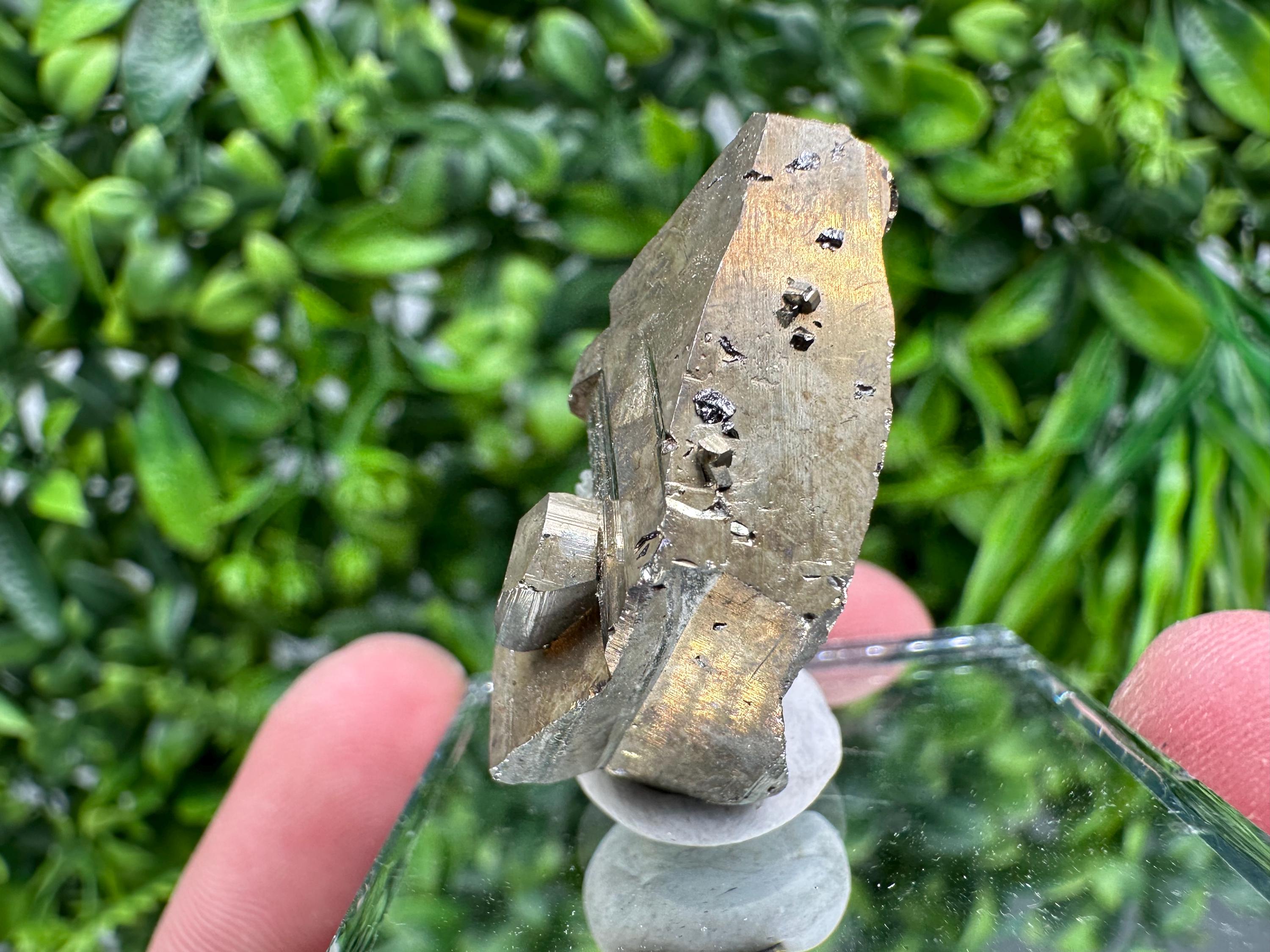 Mini Rainbow Pyrite Cluster: Borieva Mine, Bulgaria