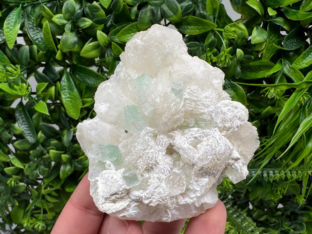 Transparent Apophyllite on Chalcedony Specimen, India Minerals