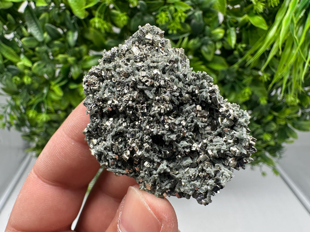 Red Pyrite on Green Quartz, Sphalerite Specimen, Borieva Mine