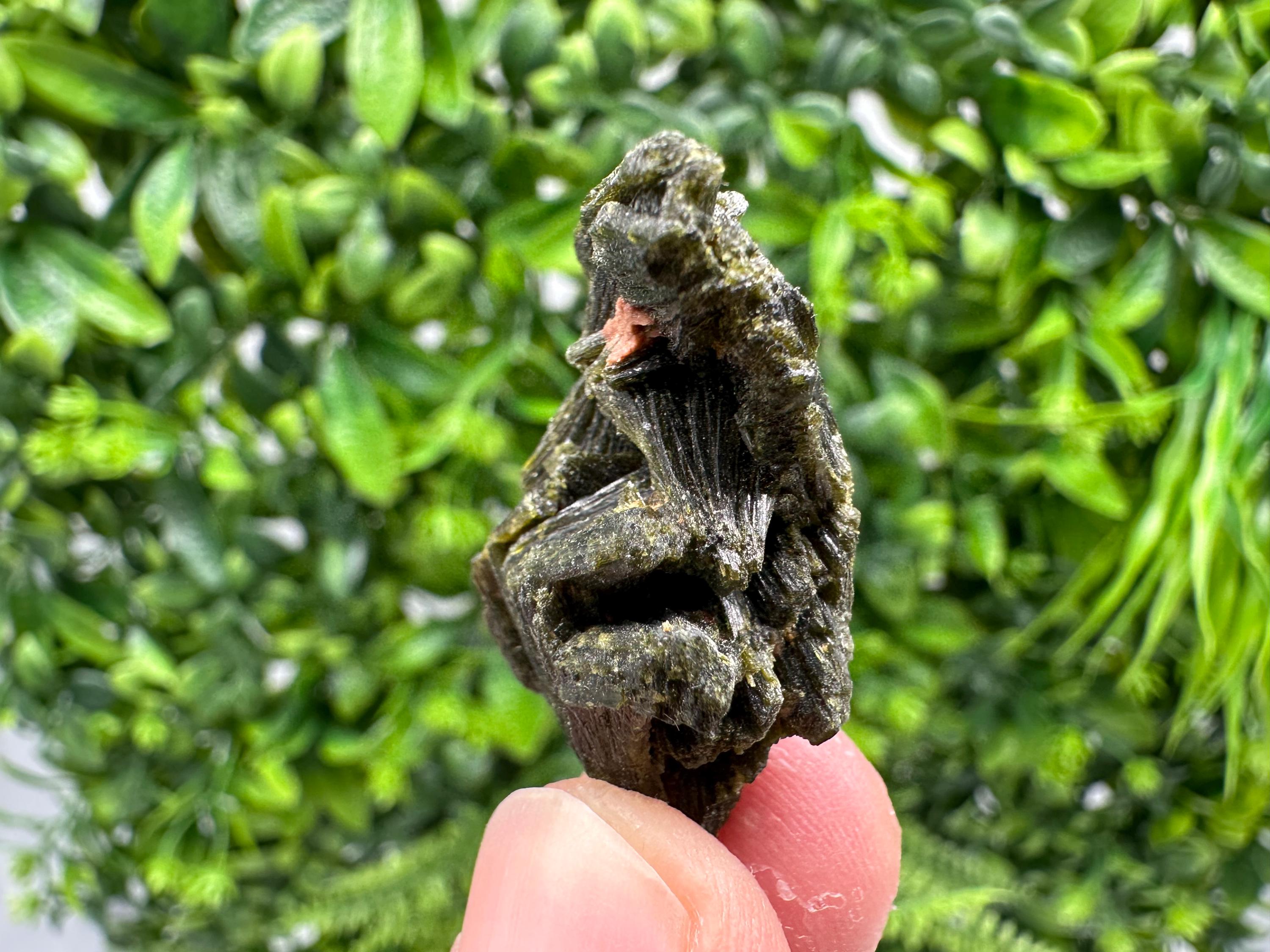 Rare Green Epidote whit Barite From Morocco,Epidote,Mini Collections Epidote,rare mineral Specimen,green epidote,Barite,crystal,Morocco min