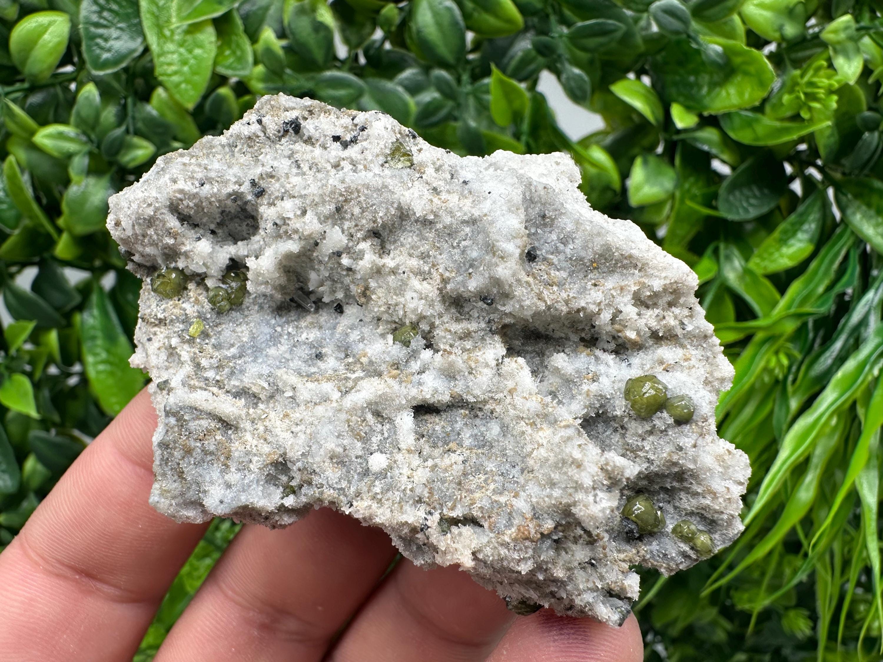Cleiophane Sphalerite on Quartz: Green Crystal Mineral Specimen