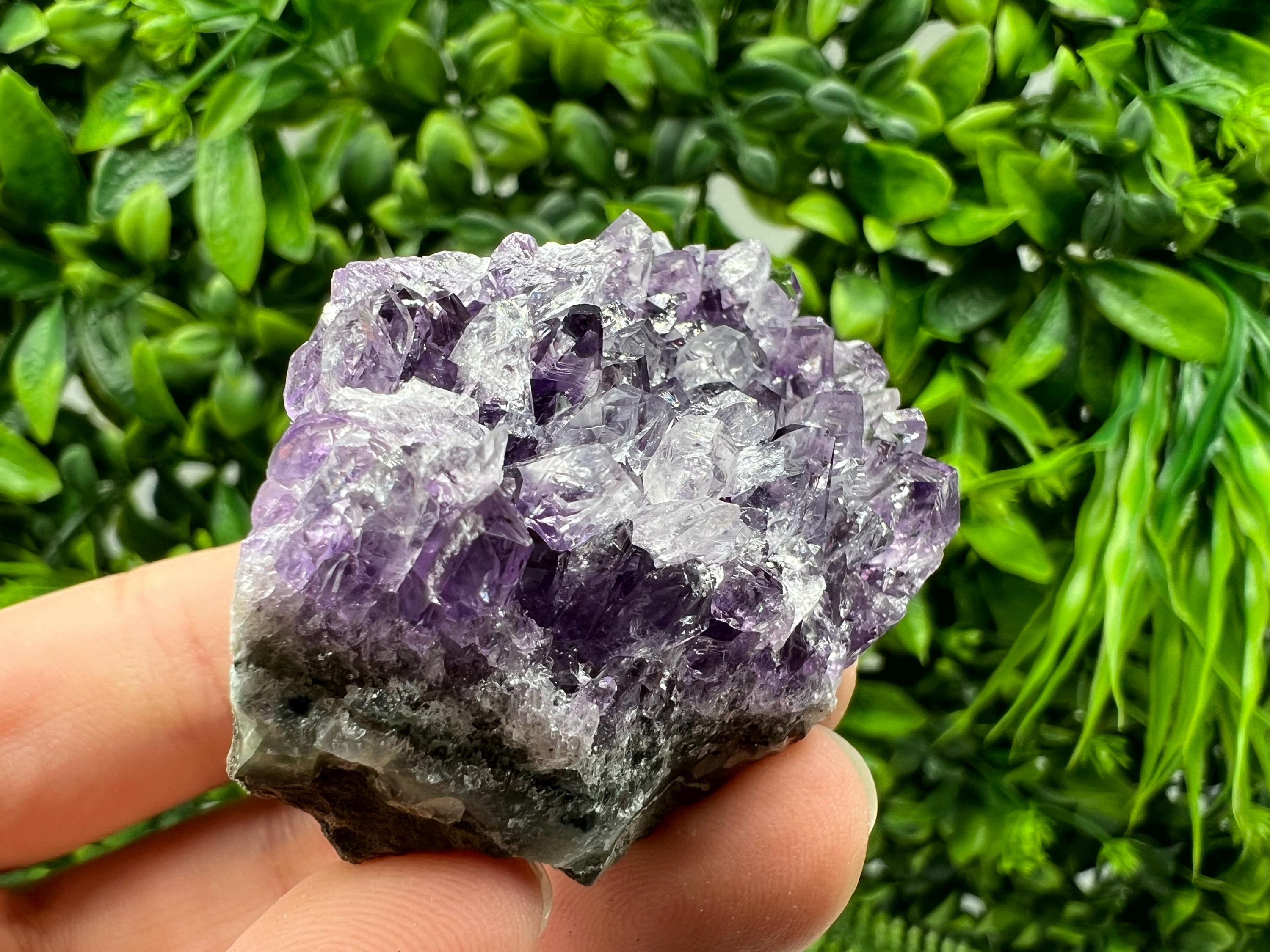 Natural Purple Amethyst Crystal Cluster from Uruguay