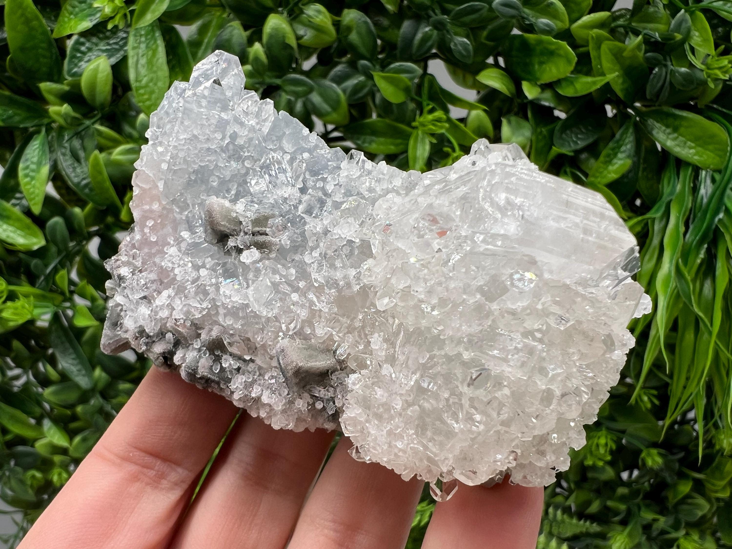 Apophyllite Crystal Specimen, India Minerals, Rare Stone Decor