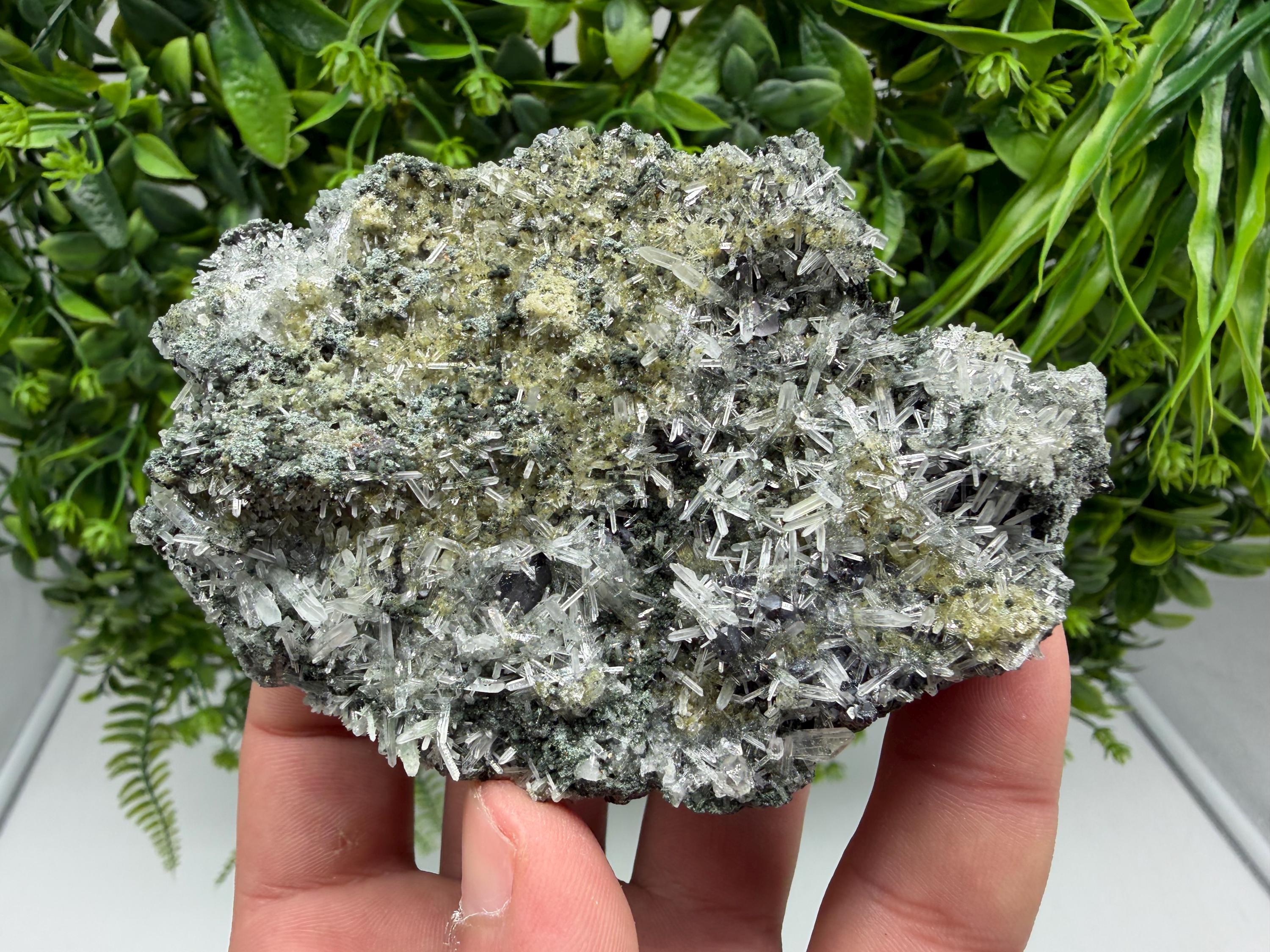 Quartz with Epidote on Matrix, Borieva Mine Bulgaria