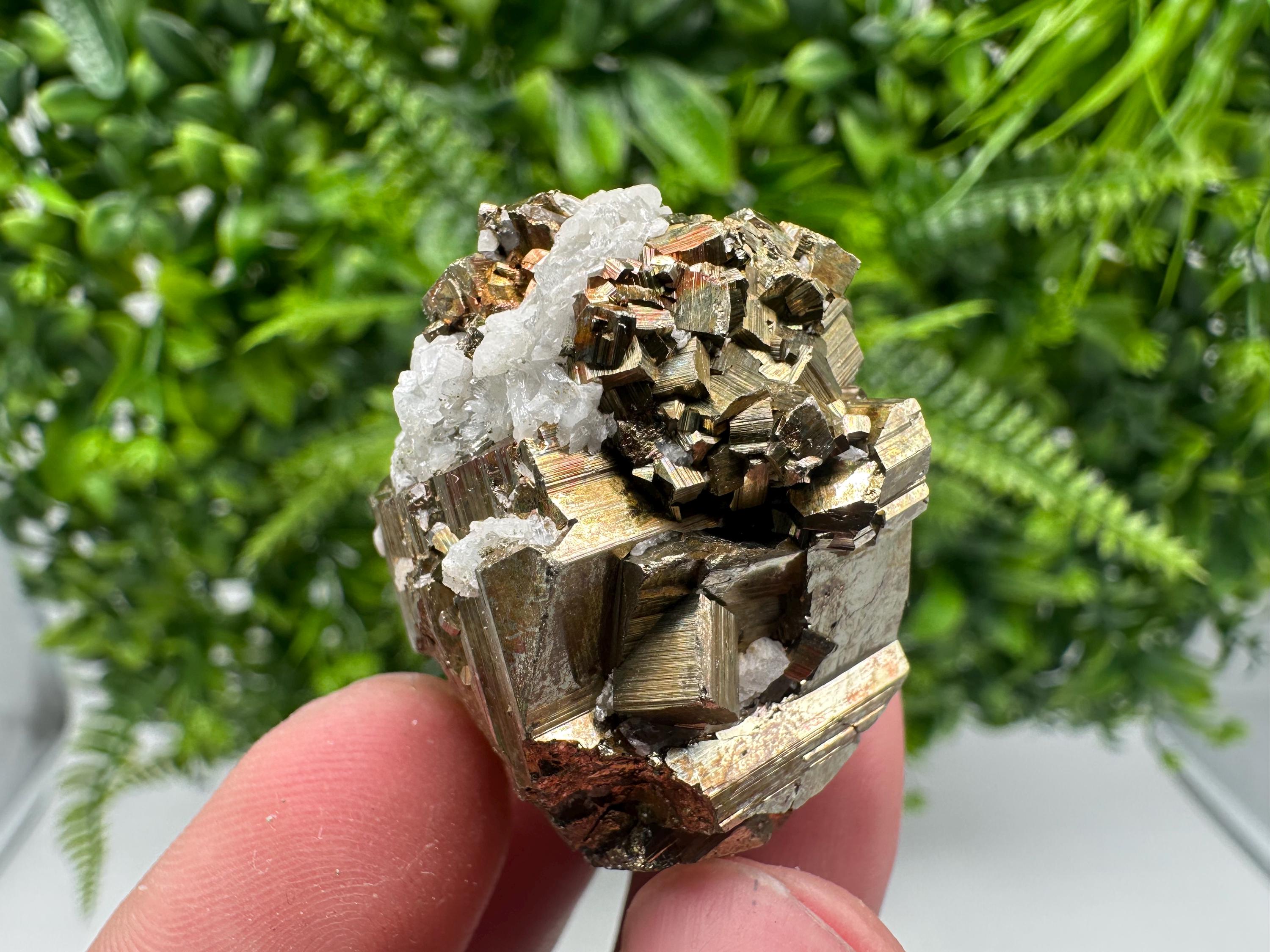 Rainbow Pyrite Cluster: Bulgarian Mineral Specimen, Home Decor Gift