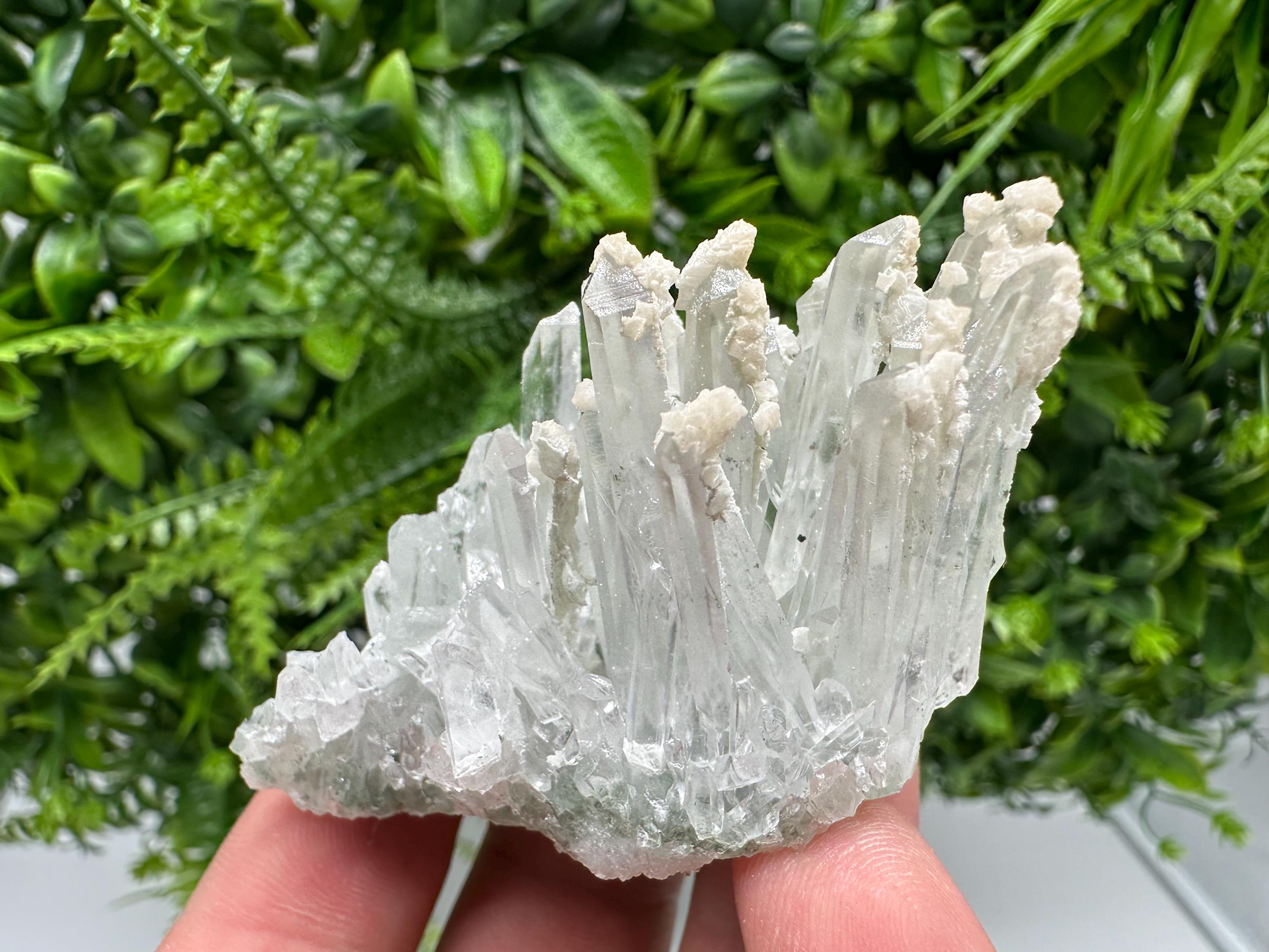 Transparent Quartz with Calcite: Krushev Dol Mine, Bulgaria