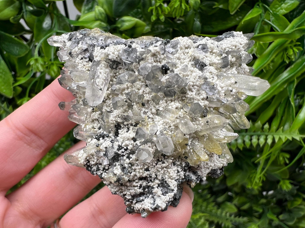Chlorite Epidote Quartz Mineral Specimen, Bulgaria Stone Decor