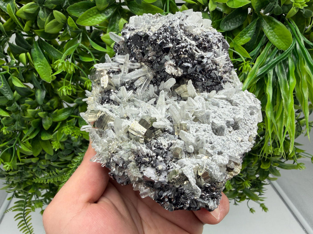 Pyrite Sphalerite Quartz  Mineral Specimen, Krushev dol Mine