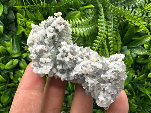 Calcite on Quartz with Amethyst and Chlorite, Djurcovo Mine, Bulgaria