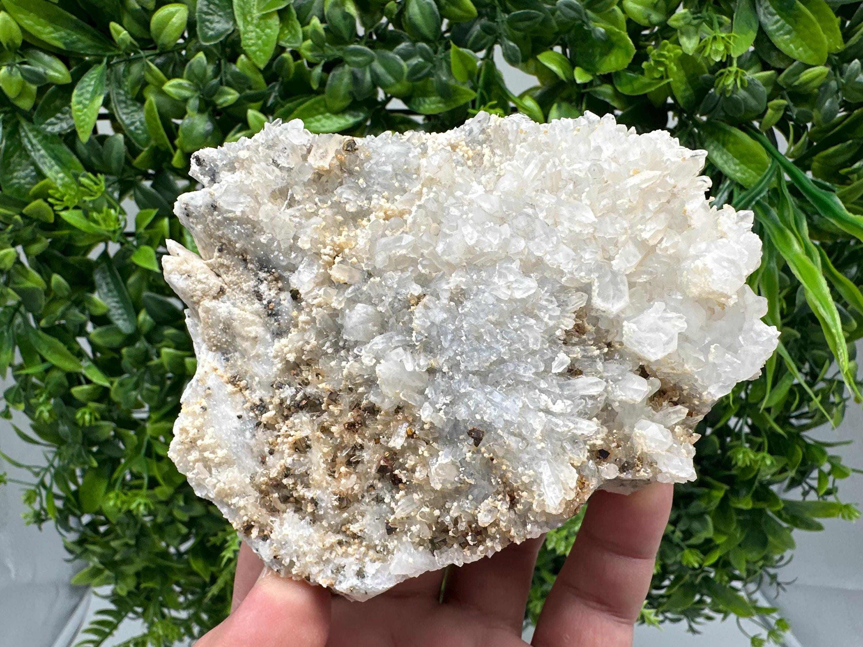 Quartz Calcite Chalcopyrite Specimen: Krushev Dol Mine, Bulgaria