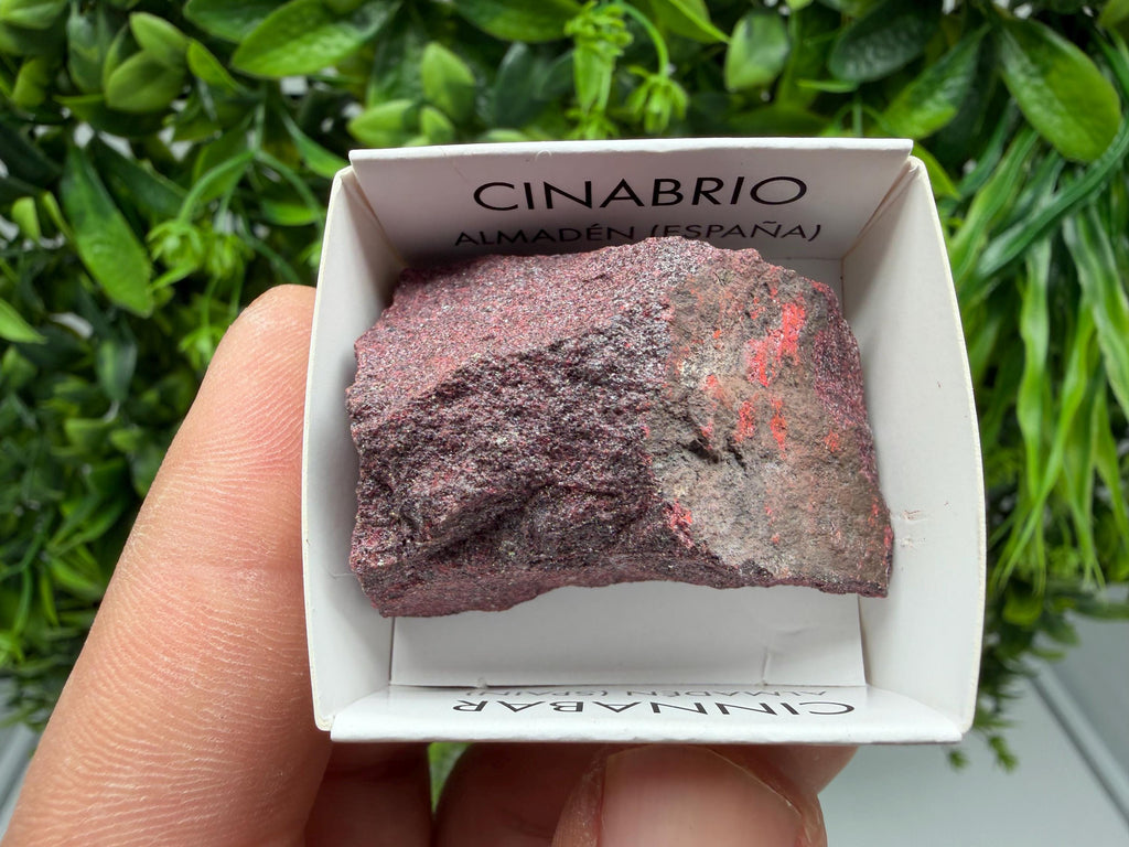 Red Cinnabar Crystal Specimen: Raw Mineral from Almaden, Spain
