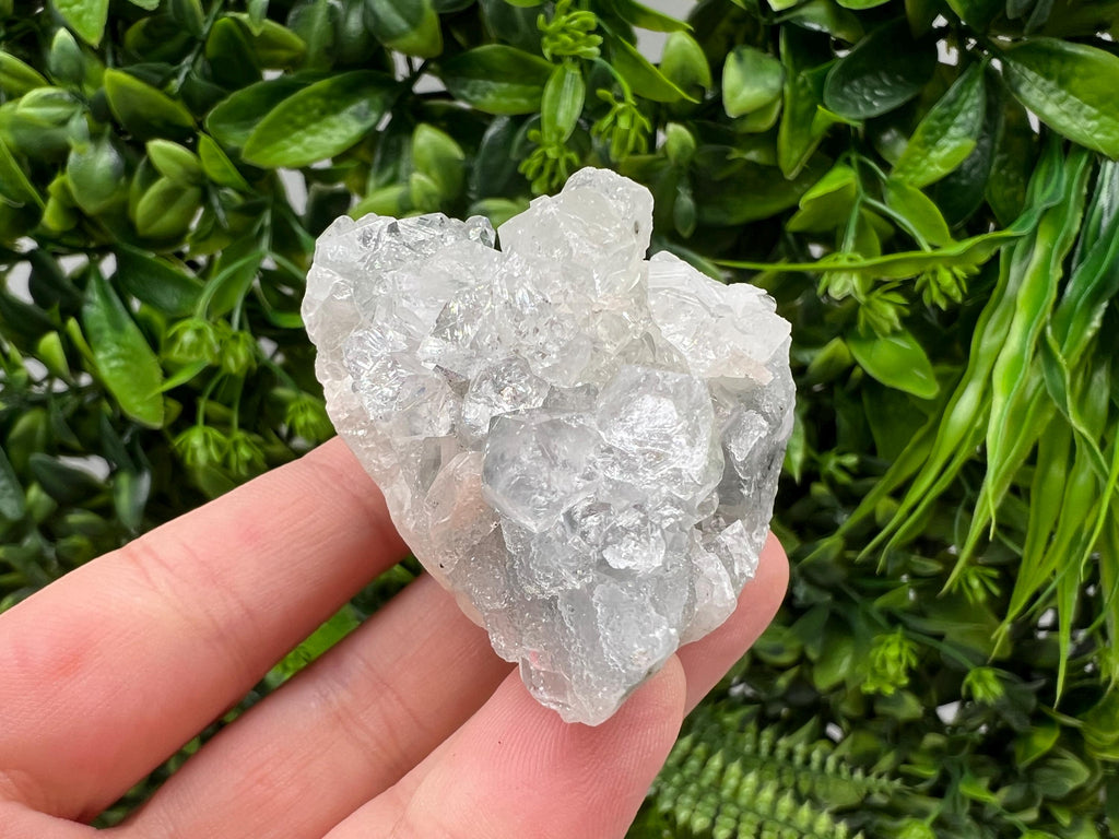 Transparent Apophyllite on Chalcedony, Natural Crystal Specimen, India Minerals