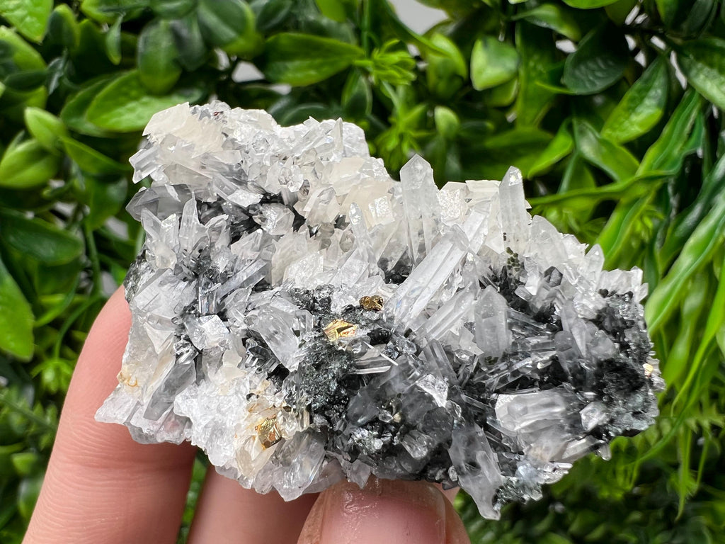 Calcite on Quartz Specimen: Borieva Mine, Madan, Bulgaria