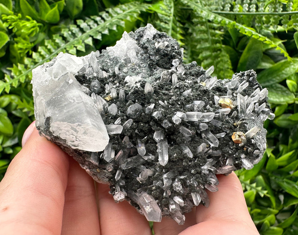 Quartz Calcite Chlorite Crystal: Borieva Mine, Bulgaria