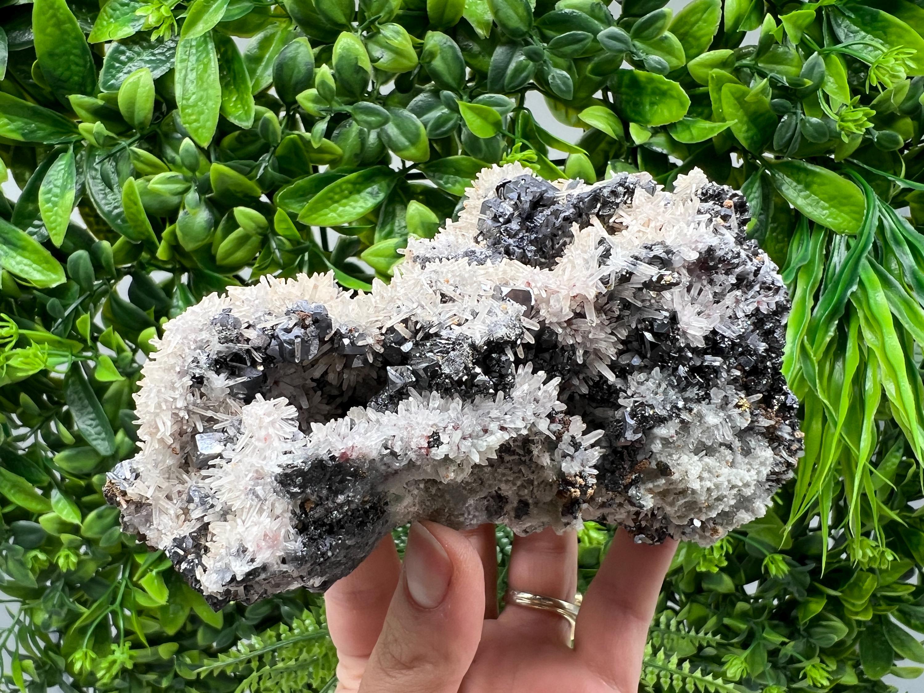 Galena Cluster with Siderite and Quartz, 9th September Mine, Bulgaria