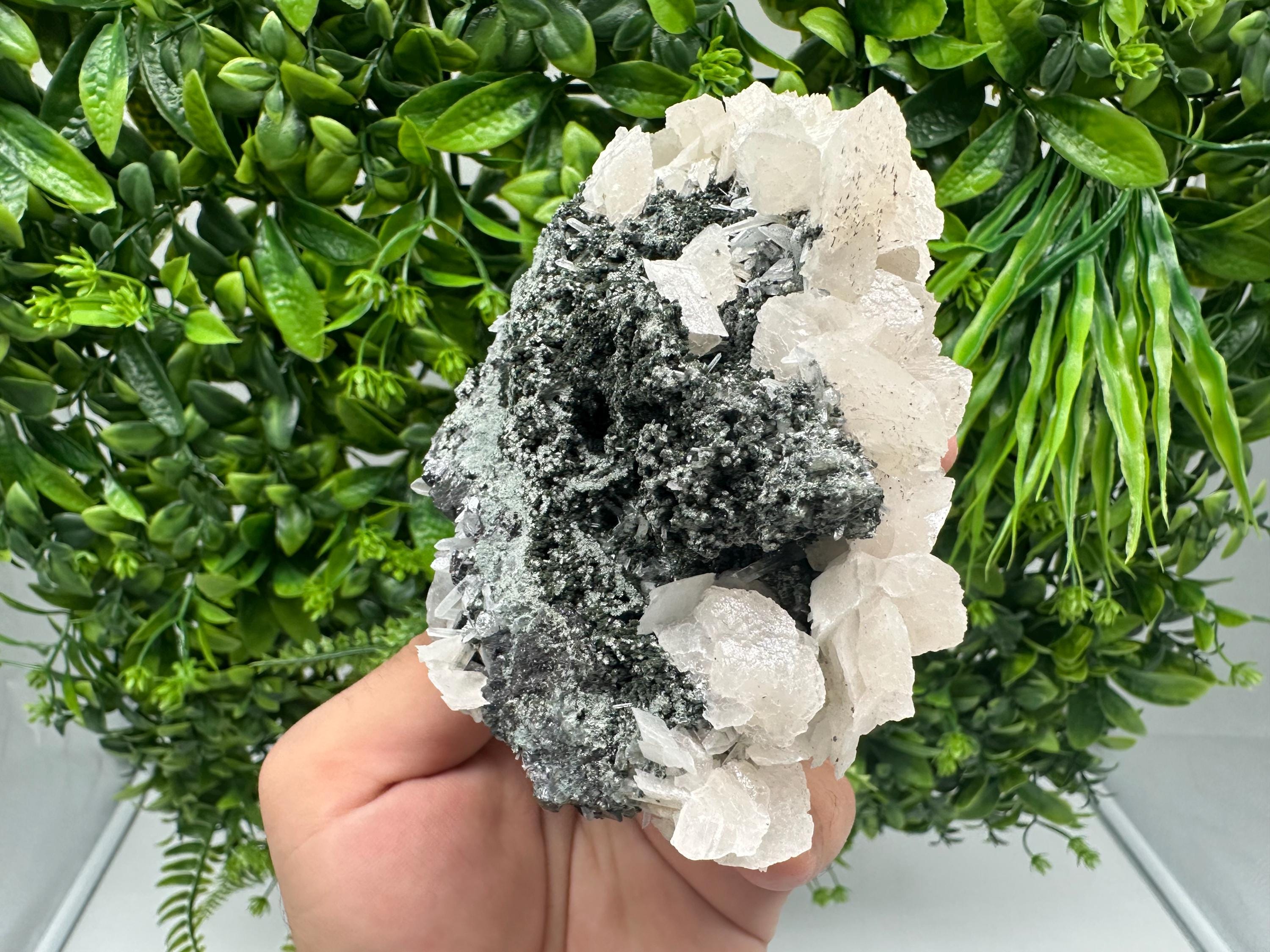 Quartz with Calcite and Chlorite Specimen, Borieva Mine, Bulgaria