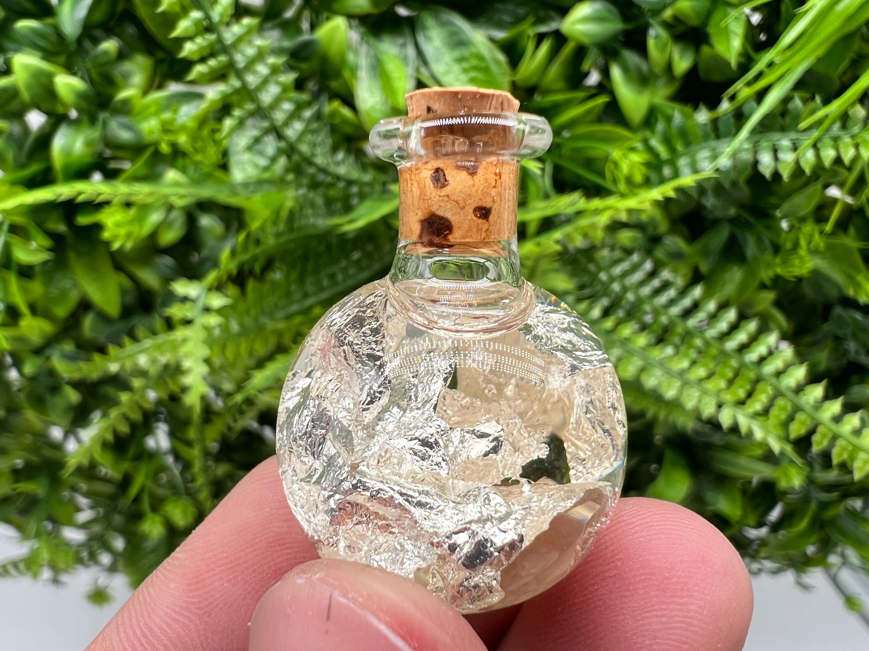 Silver Flakes Specimen Bottle, Home Decor, Souvenir