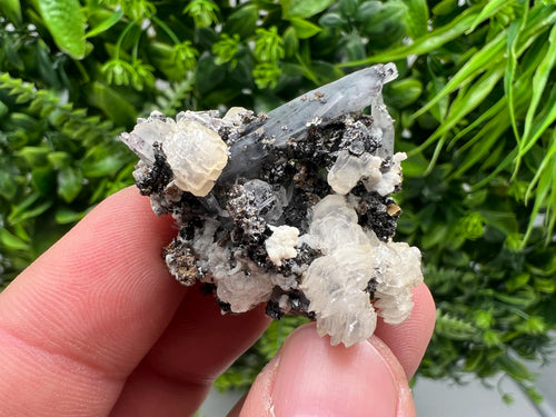 Borieva Mine Quartz Crystal, Calcite, Pyrite Specimen, Home Decor