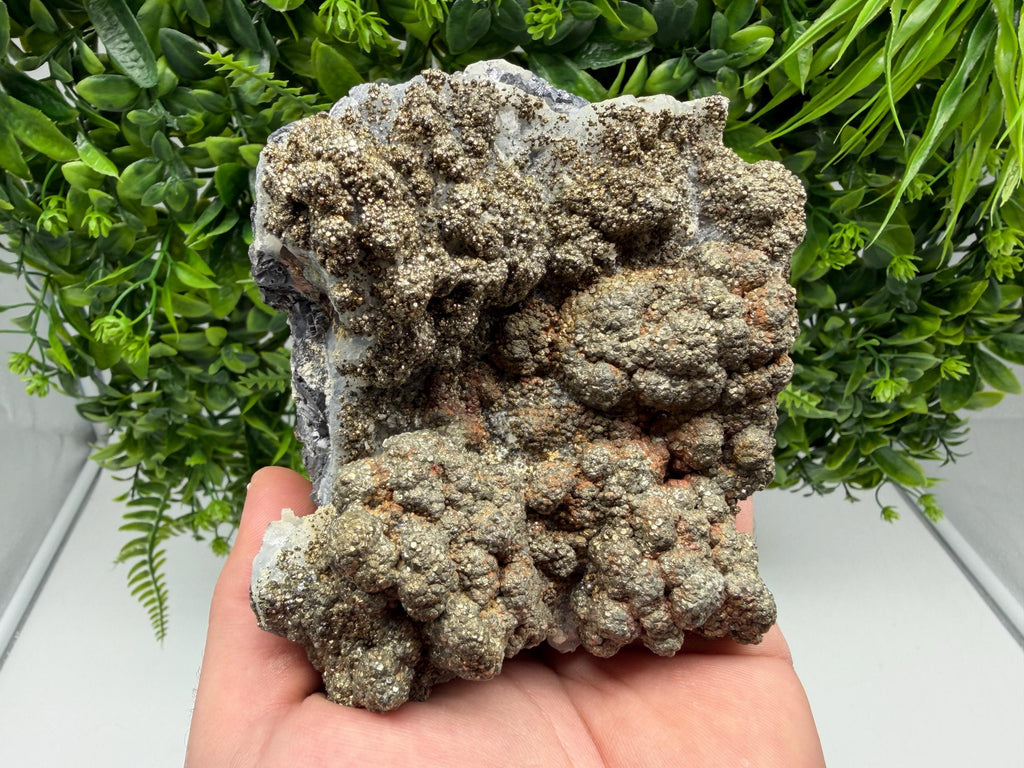 Marcasite on Chalcedony, Androvo Mine, Bulgaria