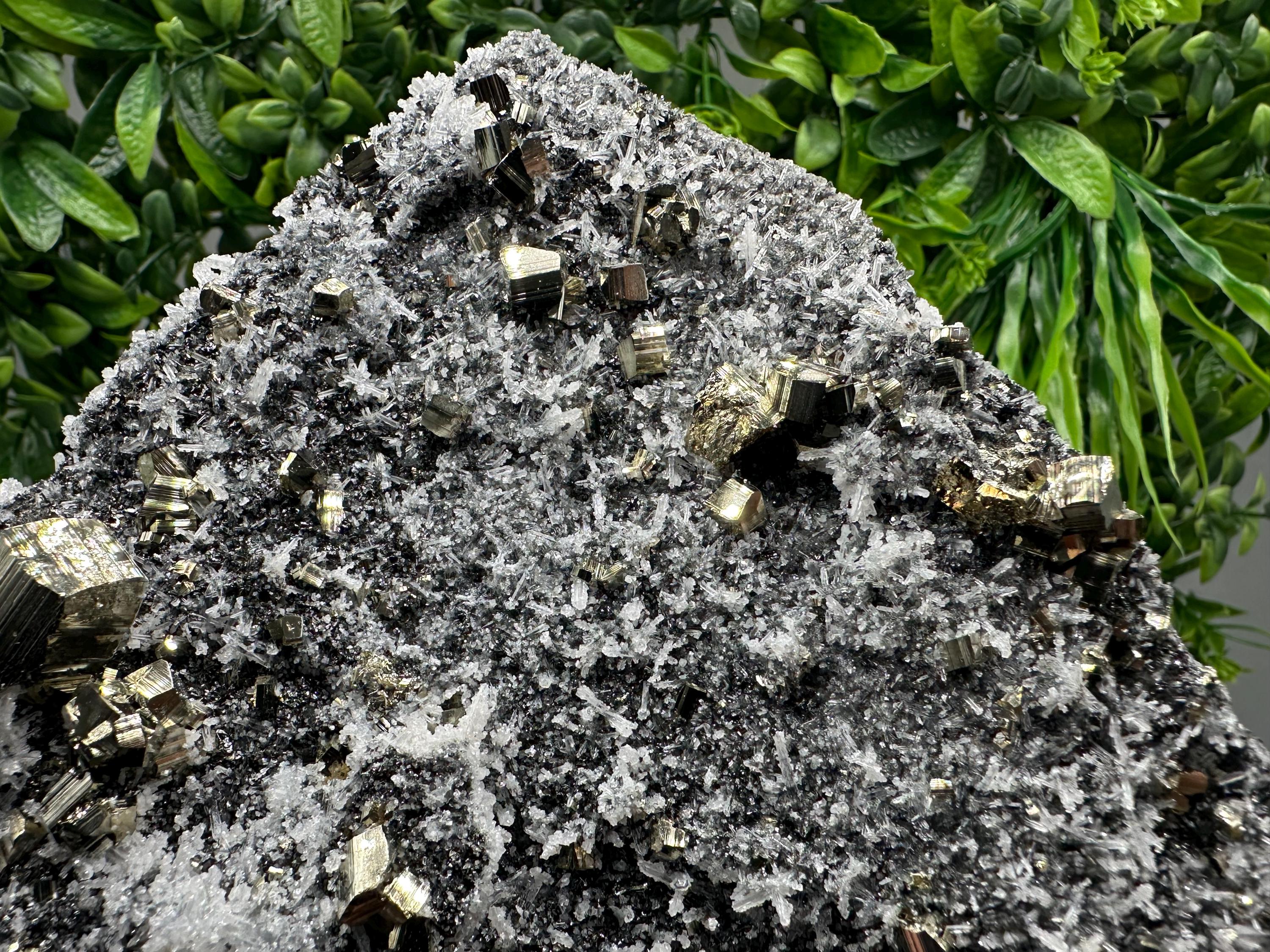 Pyrite Sphalerite Quartz Calcite Mineral Specimen, Krushev dol Mine