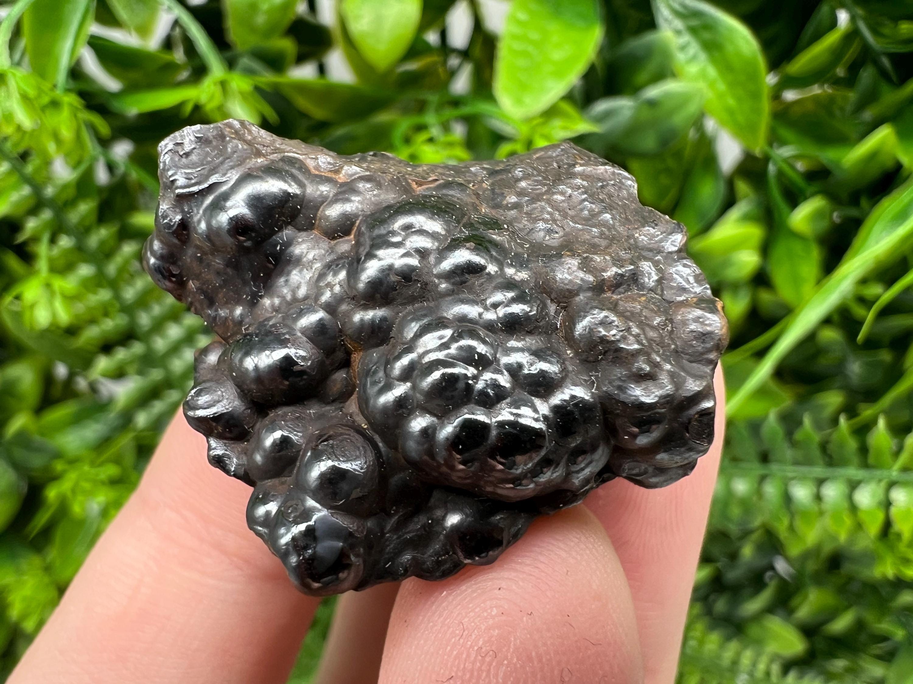 Botryoidal Black Hematite Specimen: Moroccan Crystal, Reiki Chakra Stone