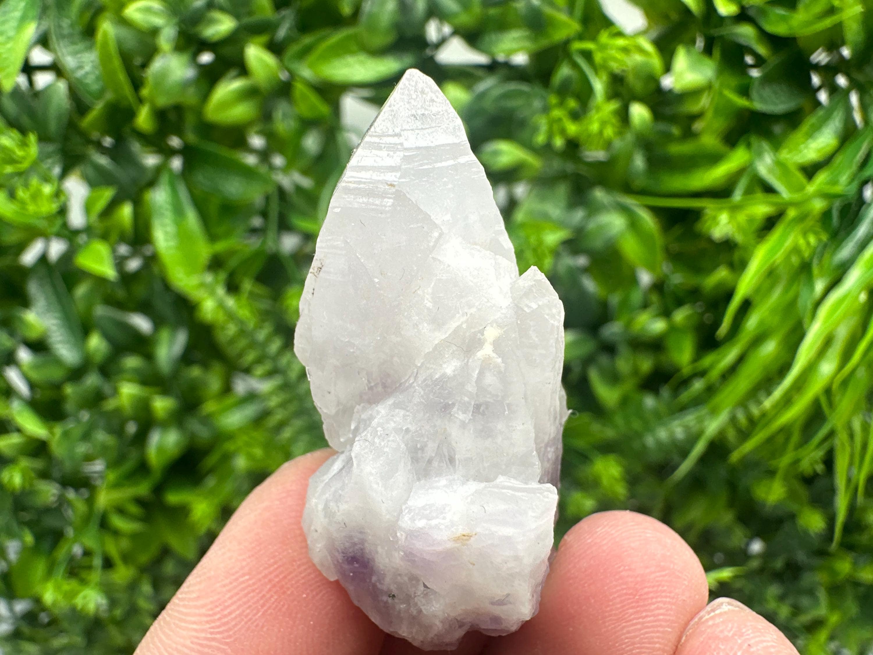Amethyst Phantom Quartz Crystal: Chalcedony Chlorite Inclusions