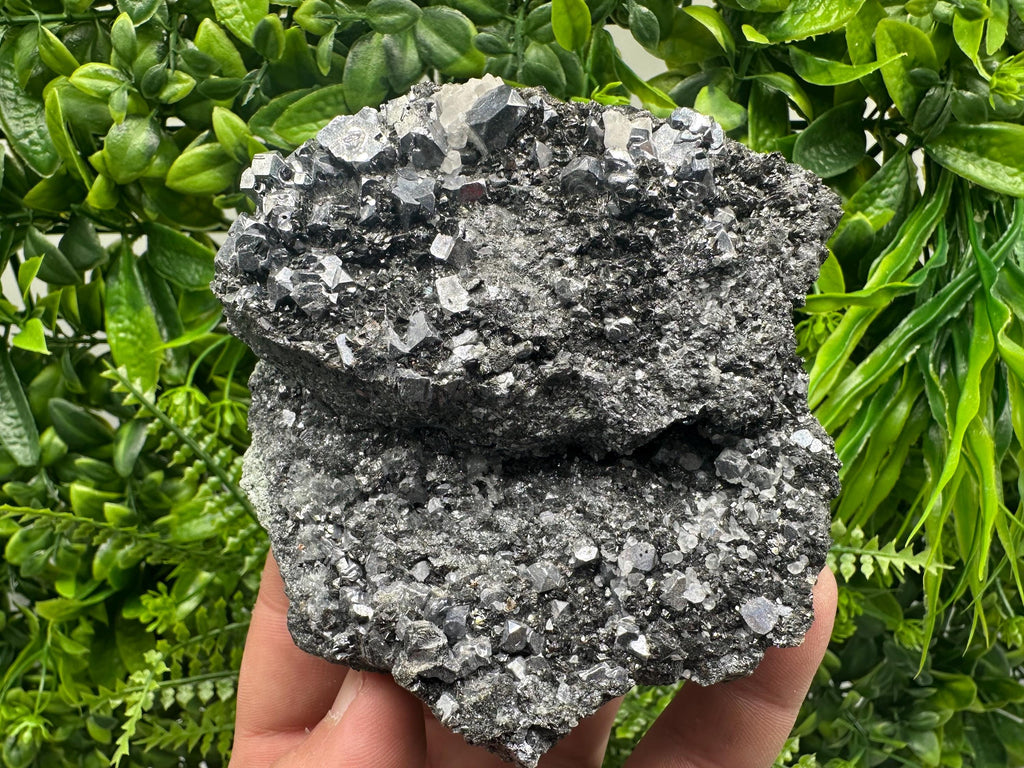 Galena Sphalerite Mineral Specimen on Matrix, Borieva Mine, Bulgaria