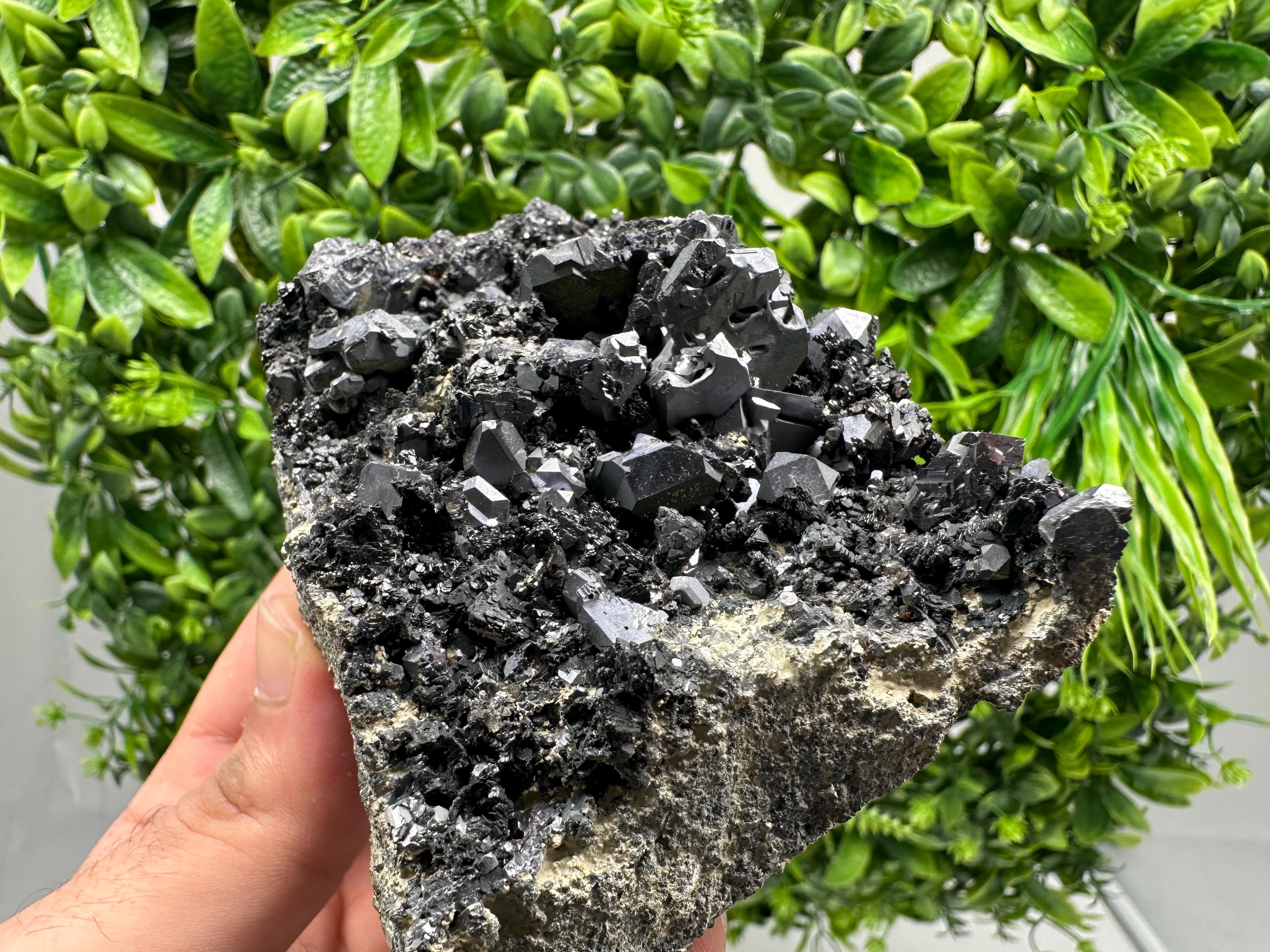 Galena Spinel on Sphalerite, Borieva Mine Mineral Specimen, Bulgaria