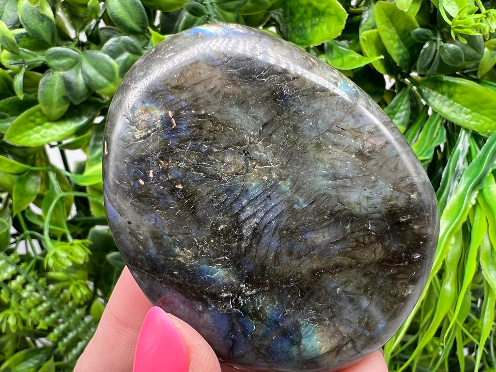 Polished Labradorite Stone: Multifire Crystal Decor Slab, Rainbow Sheen