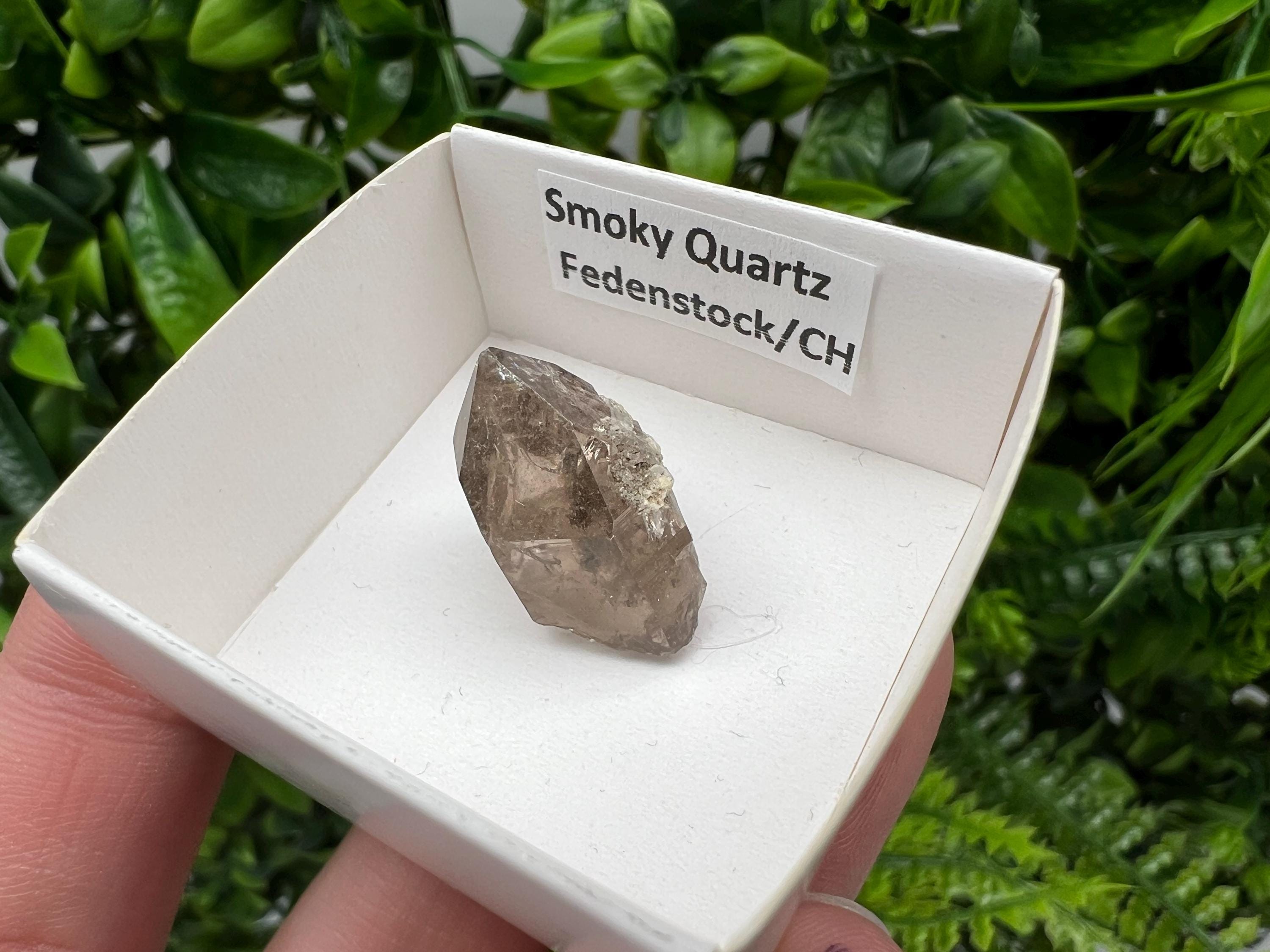Rare Fedenstock Smoky Quartz Point, Swiss Mineral Specimen (20MM)