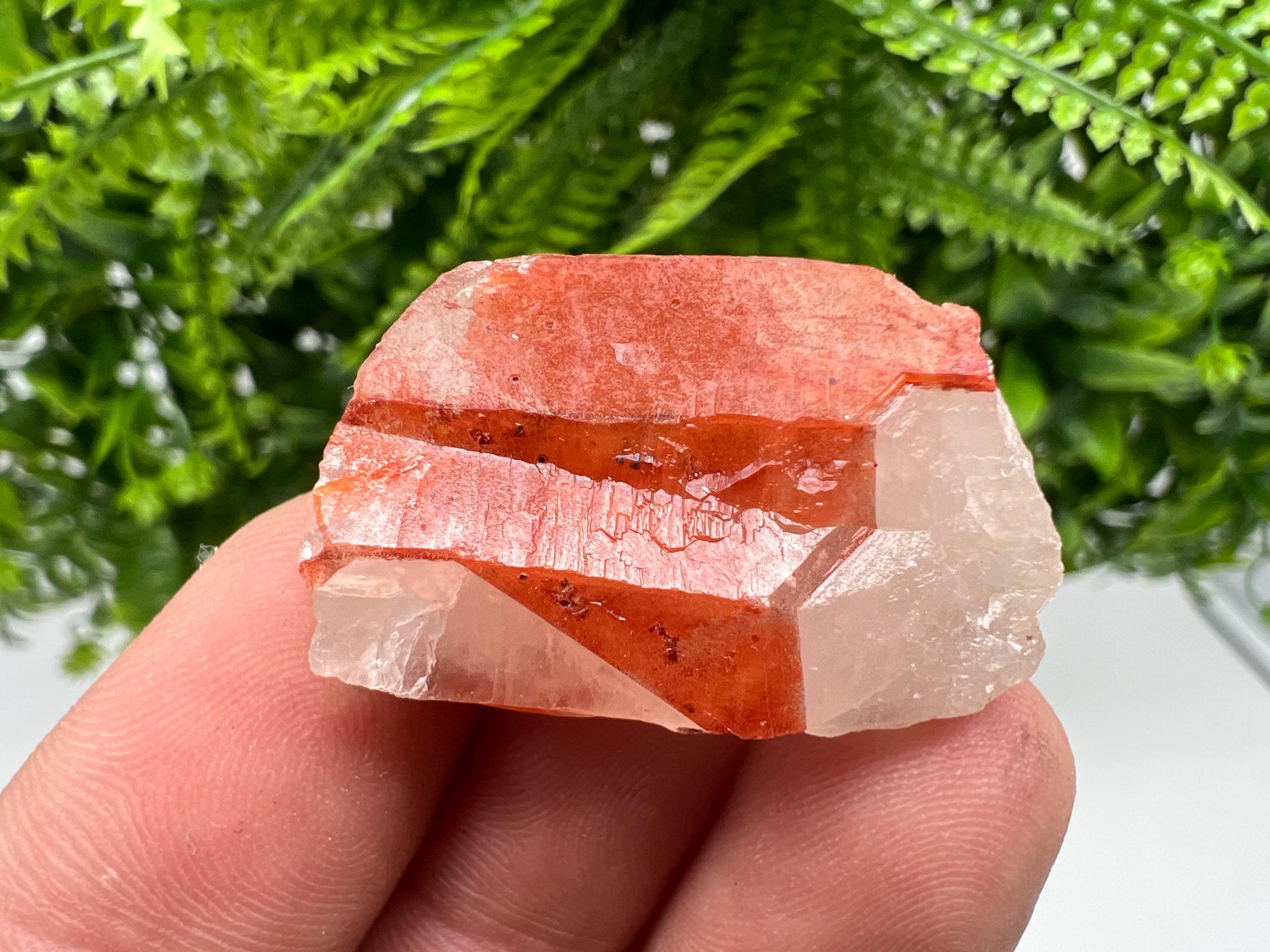 Red Hematite Phantom Quartz, Moroccan Mineral Specimen