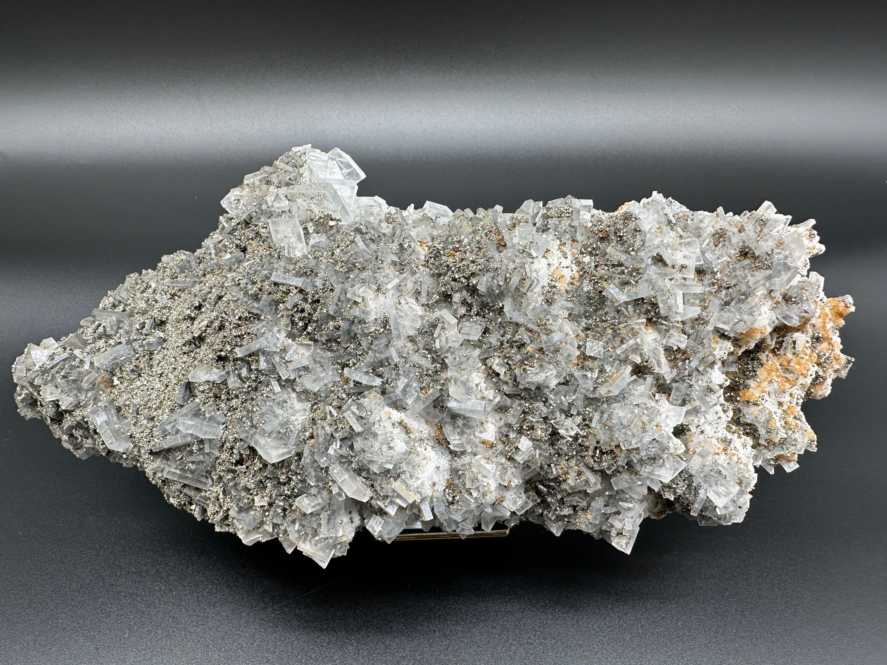 Barite with Pyrite on Chalcedony, Androvo Mine, Bulgaria