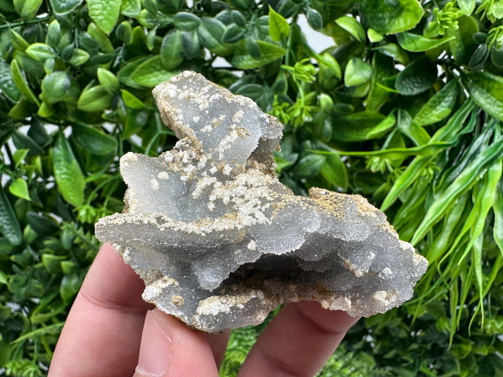 Blue Chalcedony Quartz with Chlorite Inclusions: Krushev Dol Mine Crystal