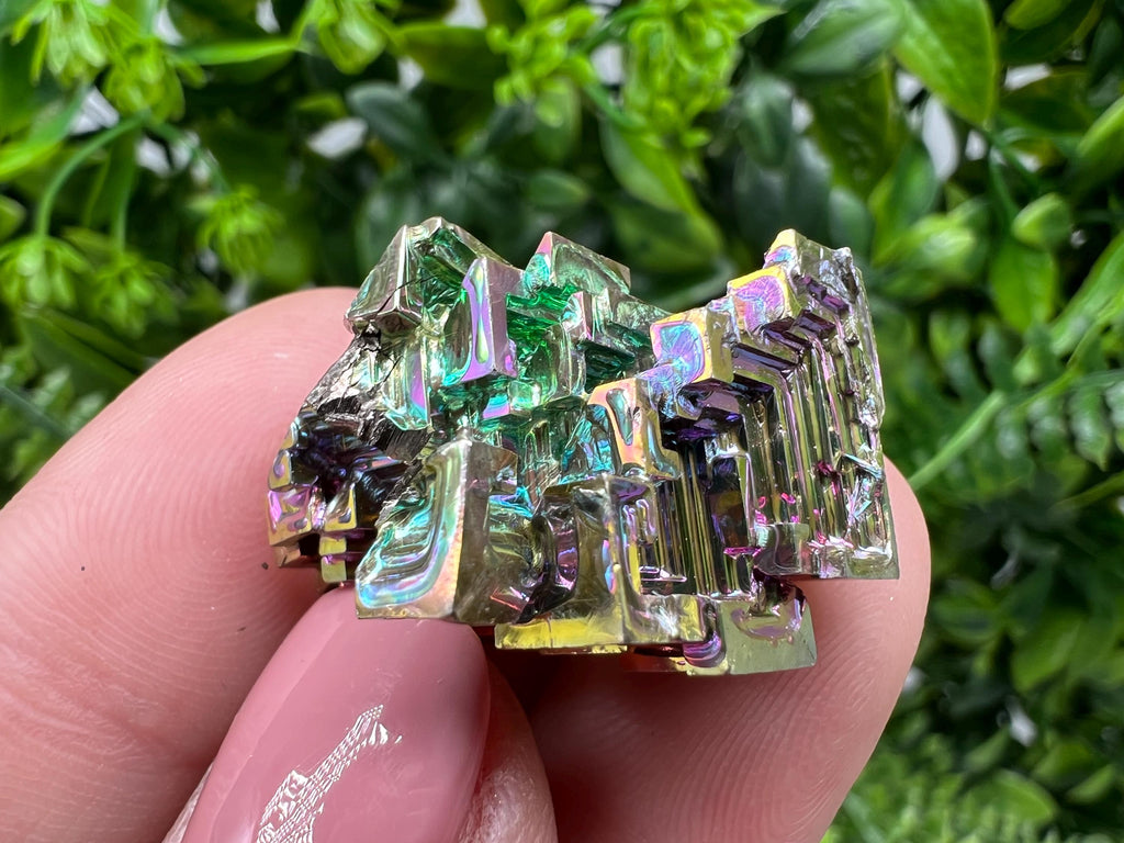 Rainbow Bismuth Crystal: Rare Gemstone Specimen, 16 grams