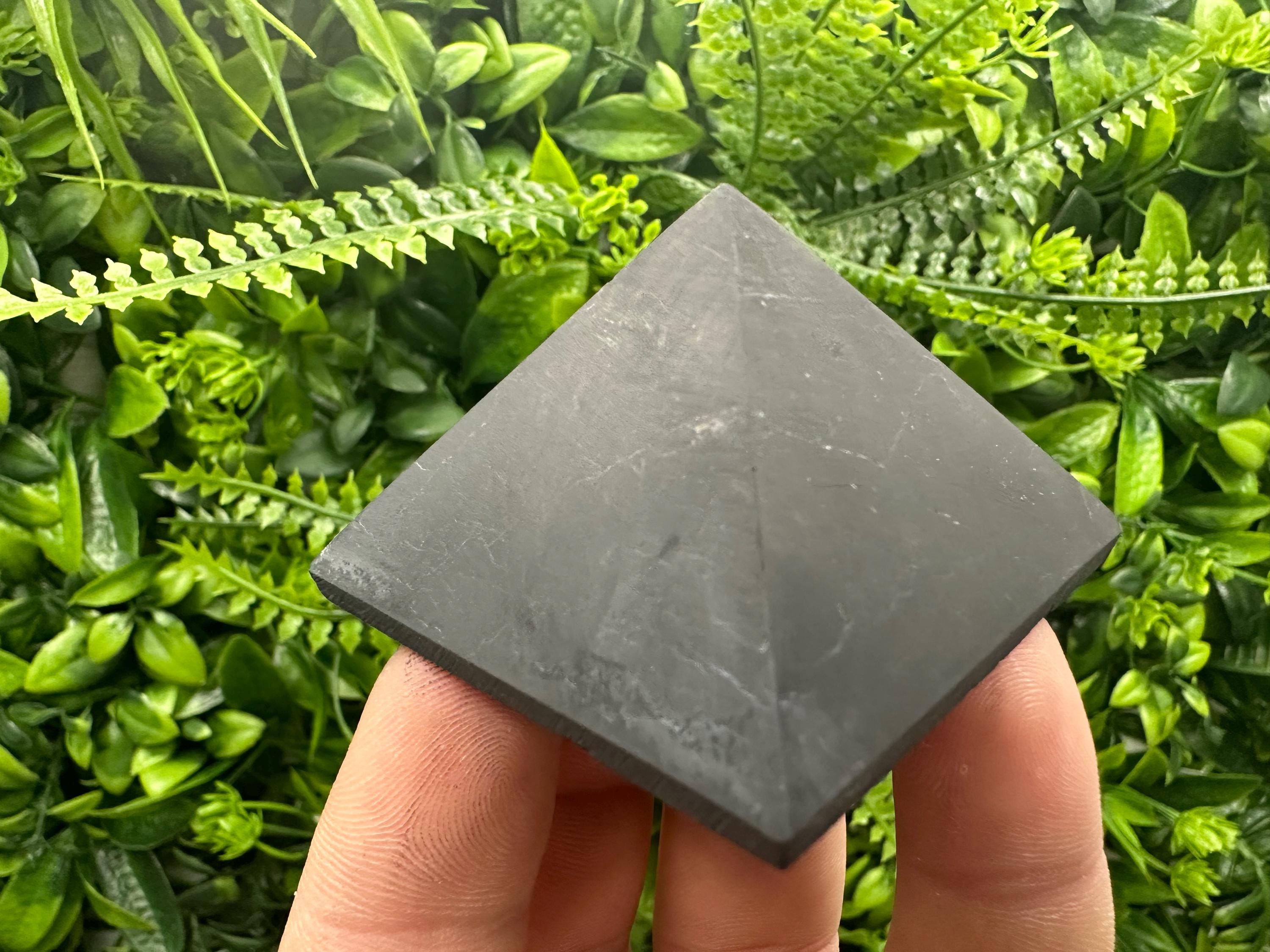 Shungite Pyramid (5cm): EMF & 5G Protection, Healing Crystal