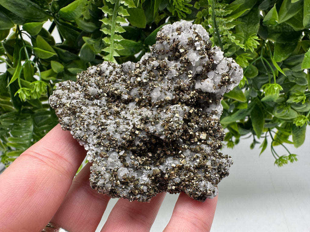 Stunning Pyrite on Quartz,Calcite from Borieva mine,Madan,Bulgaria,natural,collectible mineral specimen,home decor stone,collection crystal