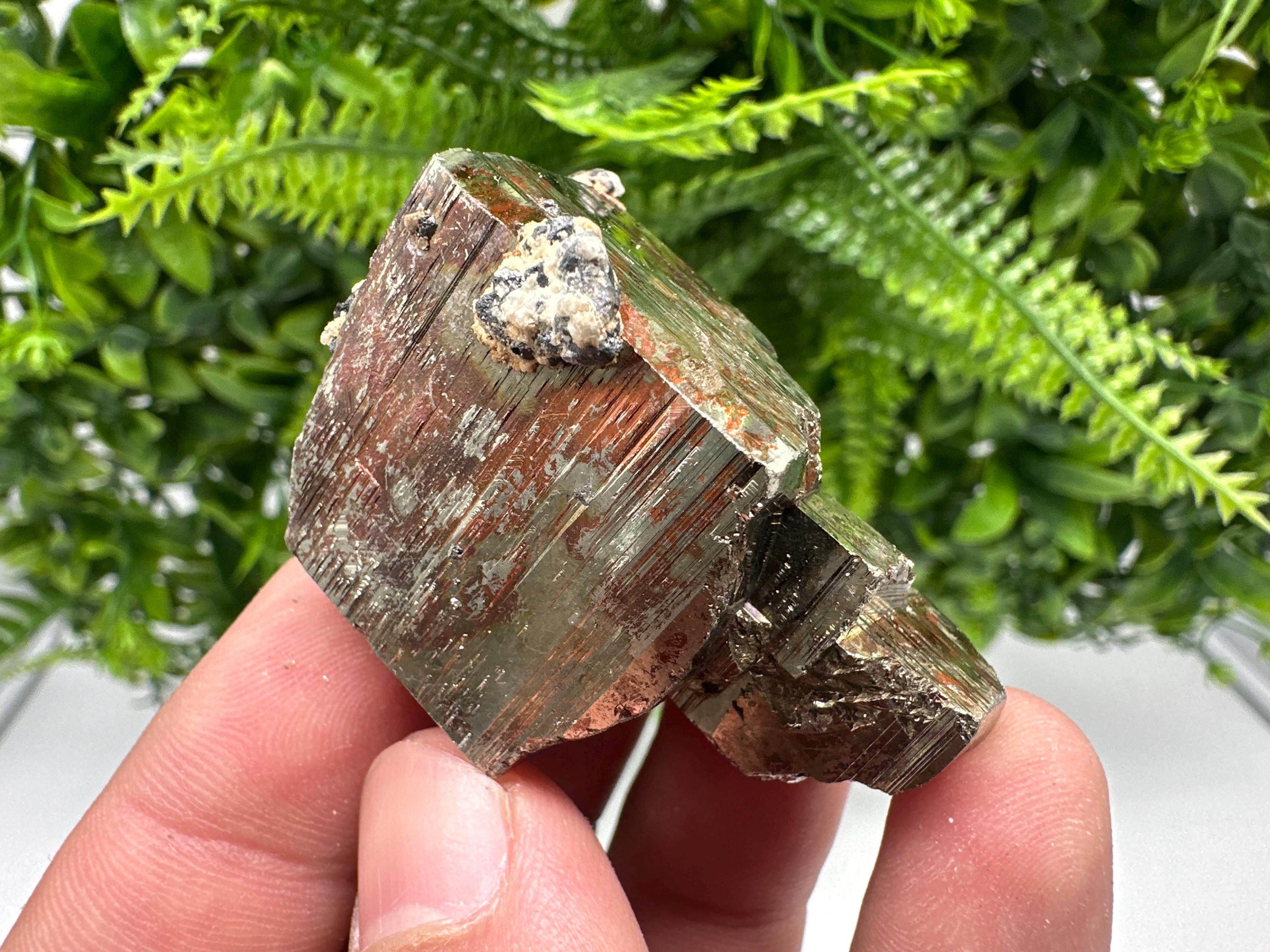 Wonderful Rainbow Pyrite whit Calcite,natural minerals souvenir Crystal,collection stone,rare minerals,home decor,Borieva Bulgaria