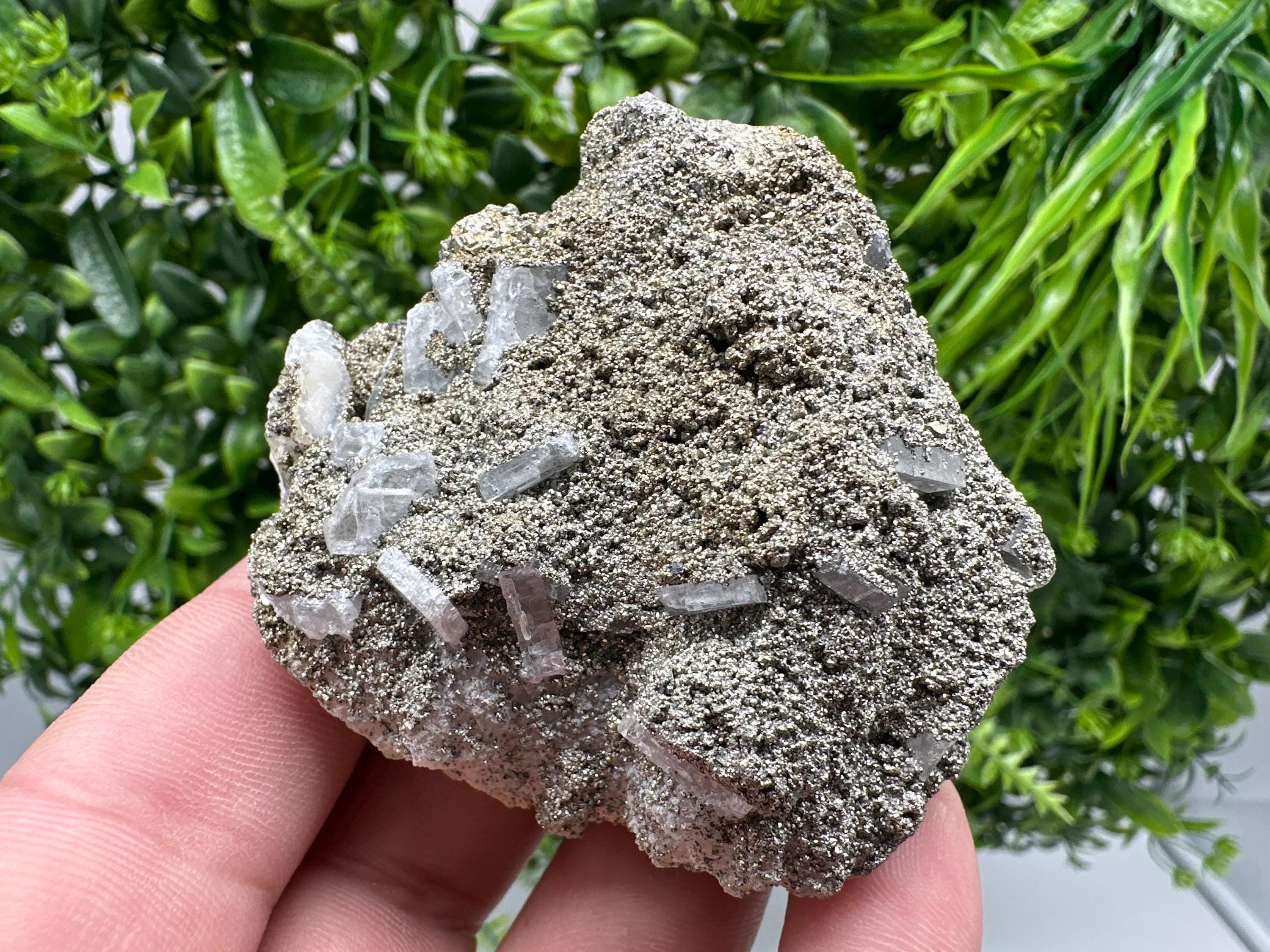 Barite Marcasite Cluster on Chalcedony, Bulgaria Mineral Specimen