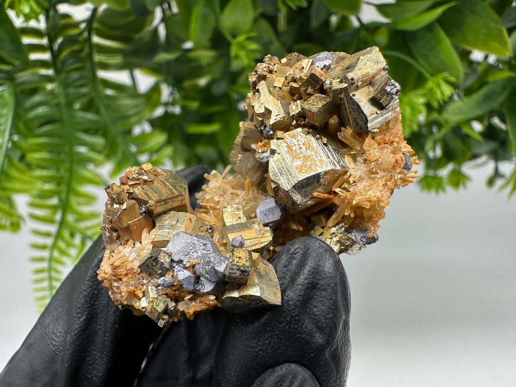 Quartz with Pyrite,Galena,iron oxide Specimen: Borieva Mine Crystal Decor