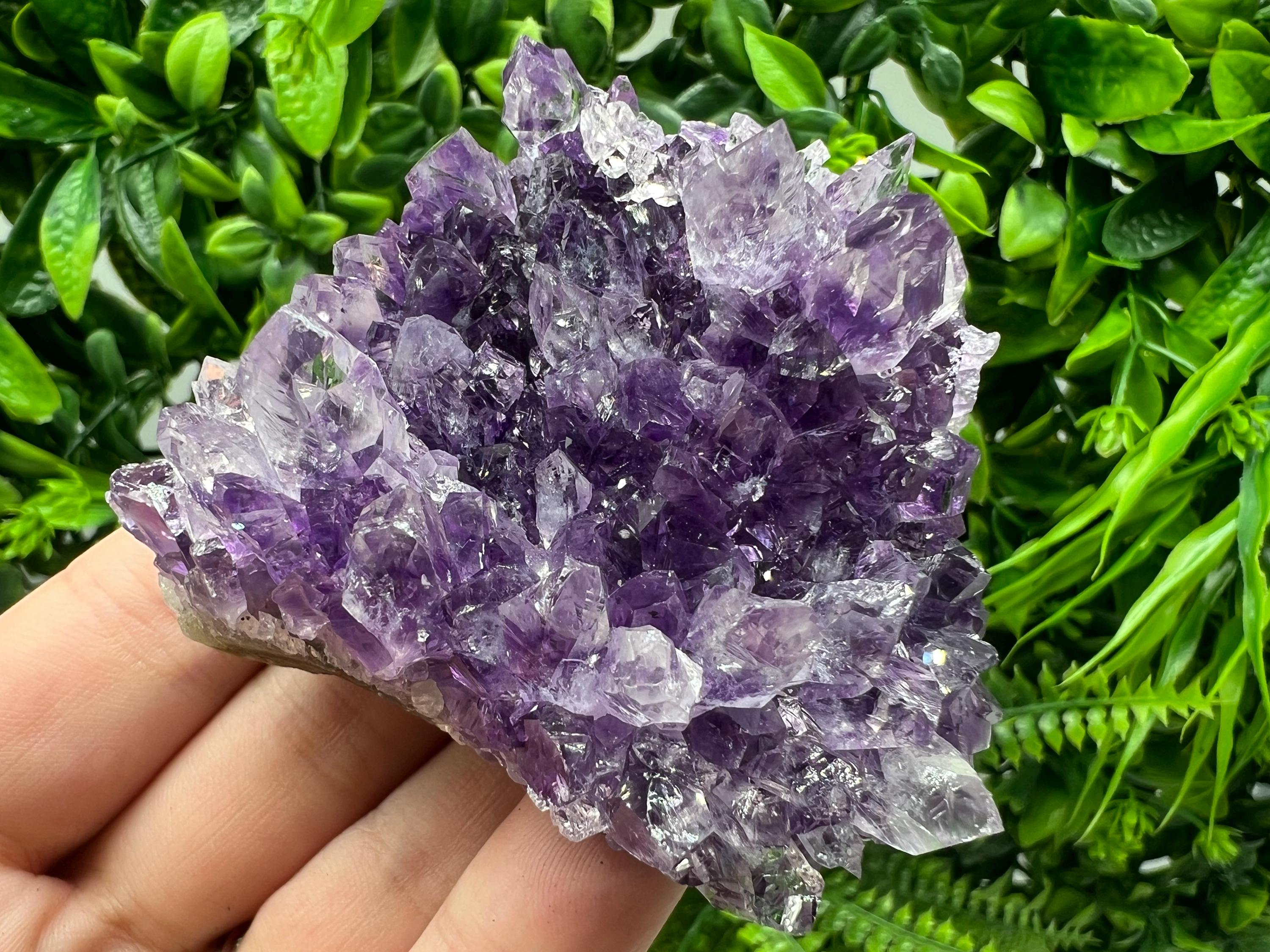 Uruguay Amethyst Crystal: Purple Quartz Home Decor, Energy Stone