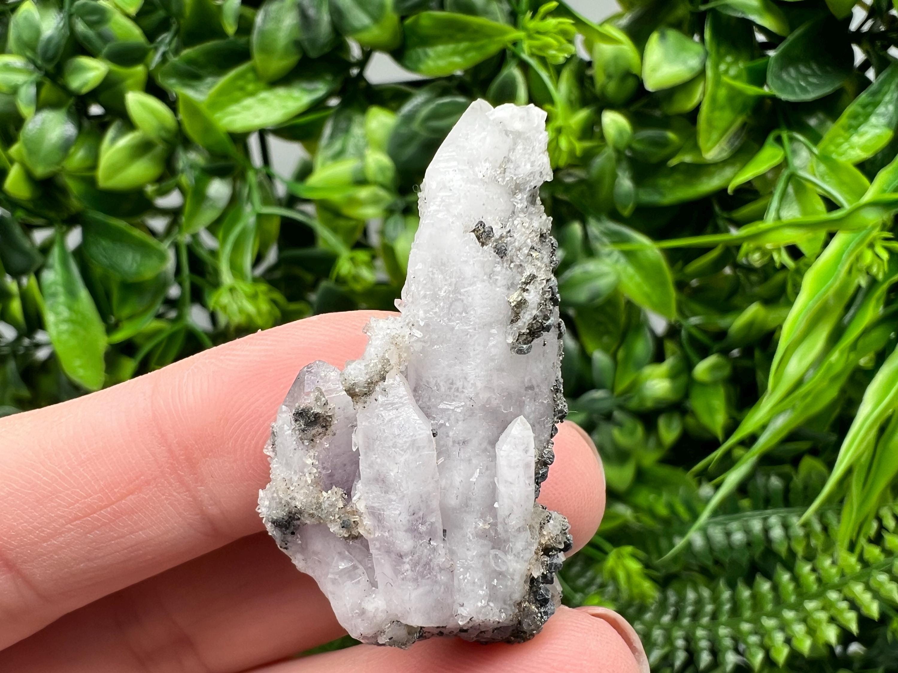 Amethyst Phantom Quartz with Chalcedony and Chlorite - Djurcovo Laki, Bulgaria