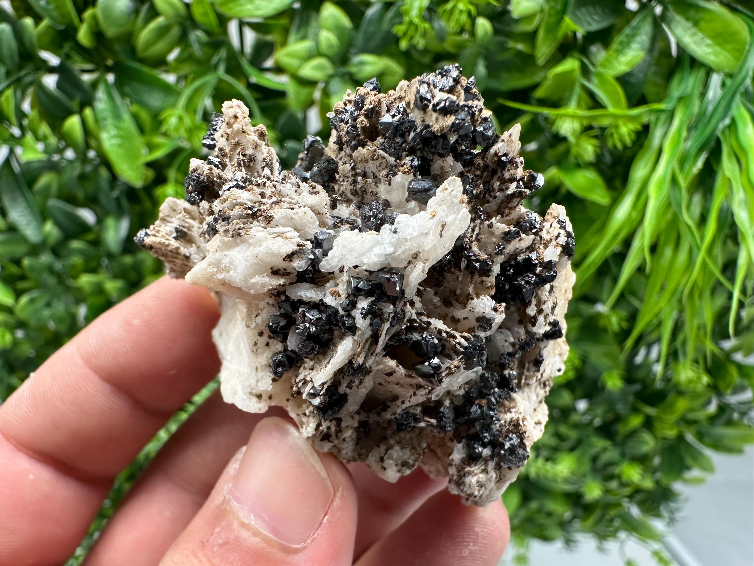 Stunning Sphalerite on Calcite from 9 th September mine,Madan,Bulgaria,Natural,collection mineral specimen,home decor stone ,Rare crystal
