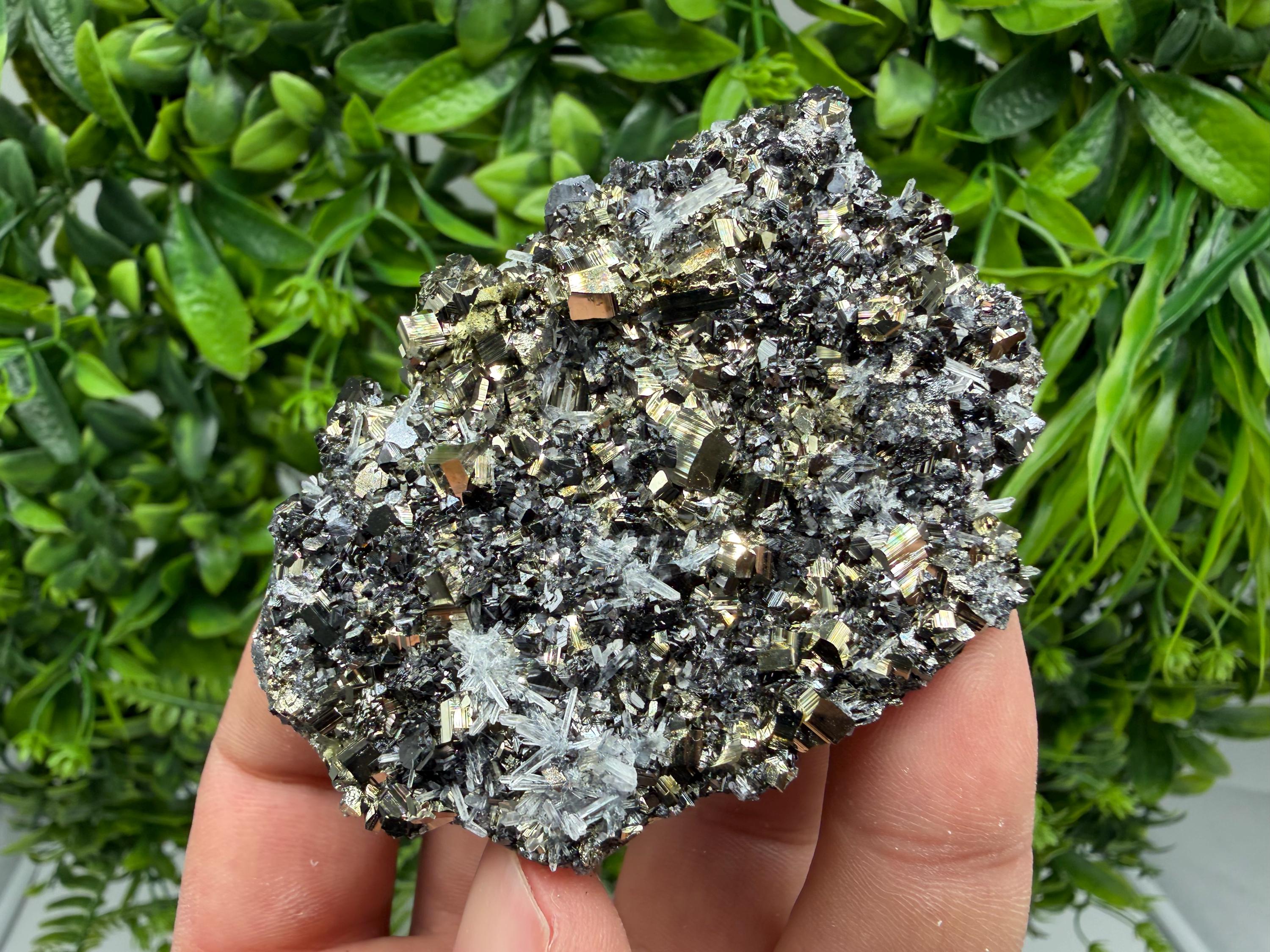 Pyrite Sphalerite Quartz  Mineral Specimen, Krushev dol Mine