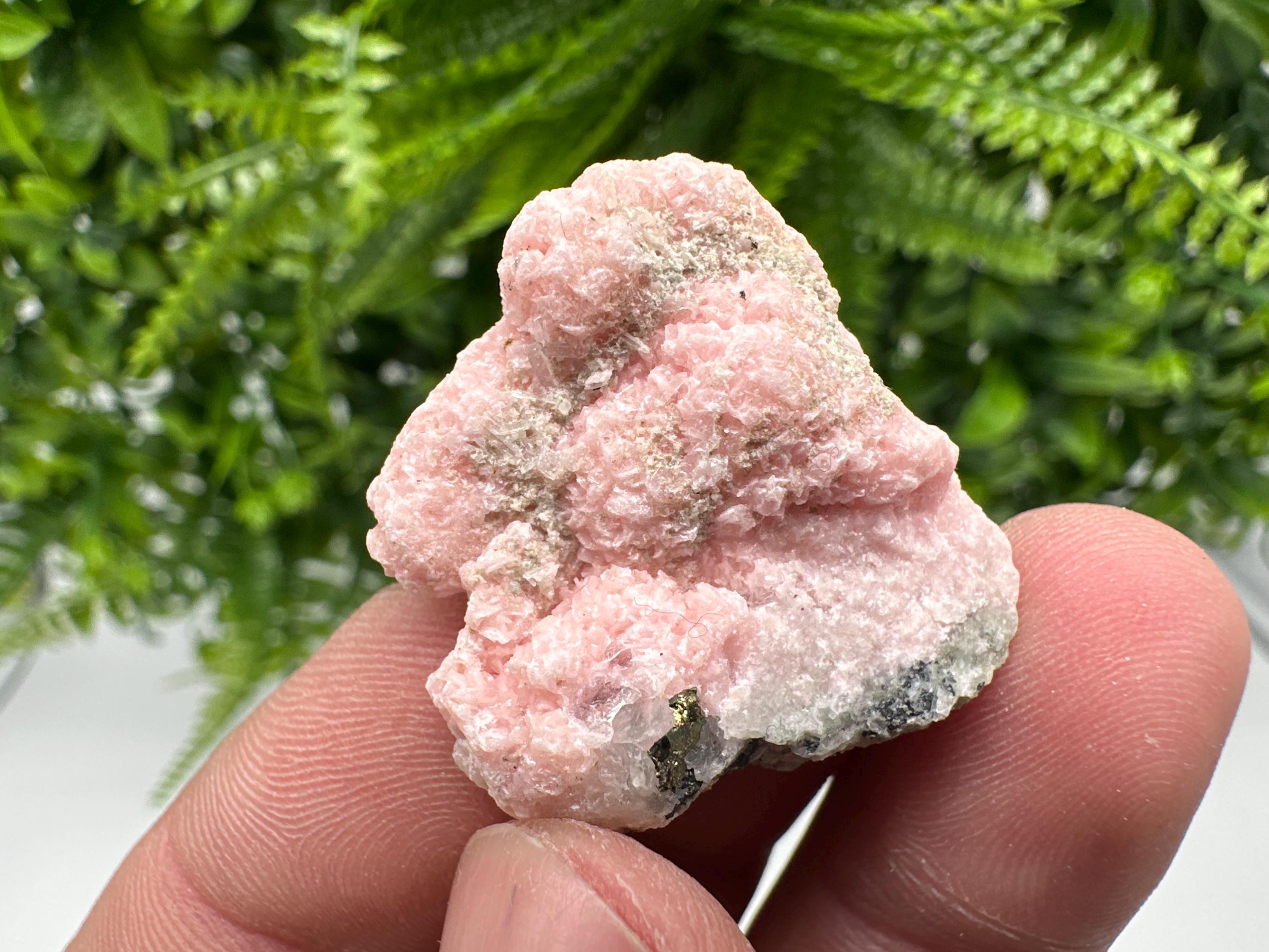 Rhodochrosite on Quartz, Starnica Mine, Bulgaria Mineral Specimen