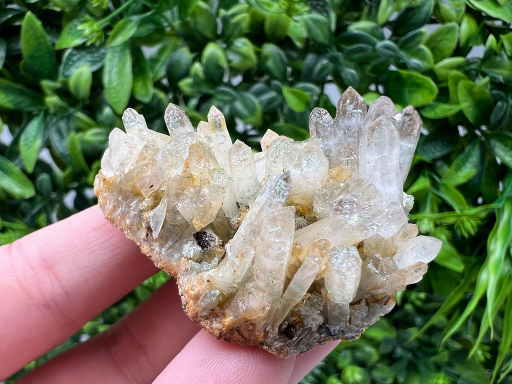 Bulgarian Quartz Mineral Specimen: Iron Oxide Limonite Inclusion