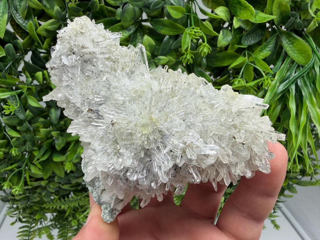 Pyrite on Quartz with Calcite, Borieva Mine Crystal Specimen