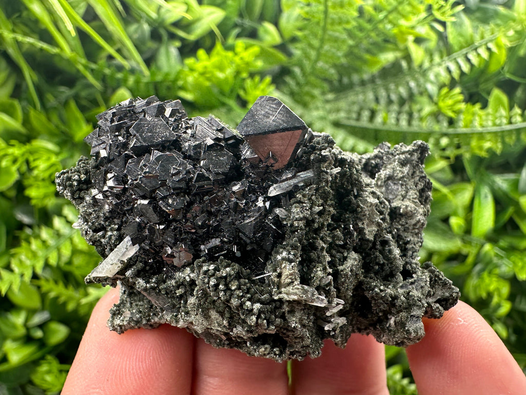 Sphalerite on Quartz Cluster, Bulgaria Mineral Specimen