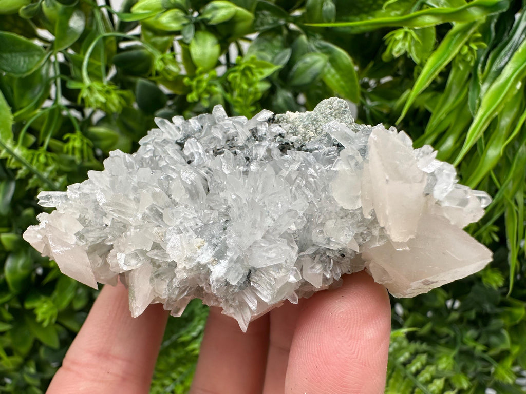 Calcite Quartz on Chlorite Matrix, Bulgaria Mineral Specimen