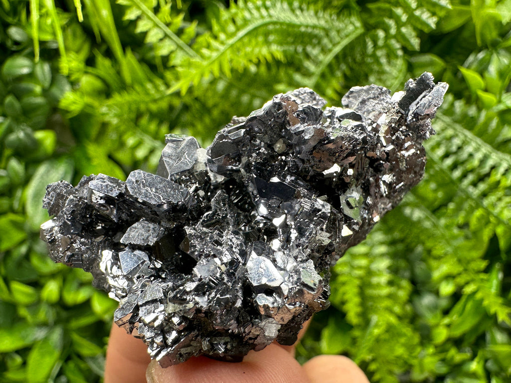 Shiny Skeletal Galena Cluster: Natural Mineral Home Decor