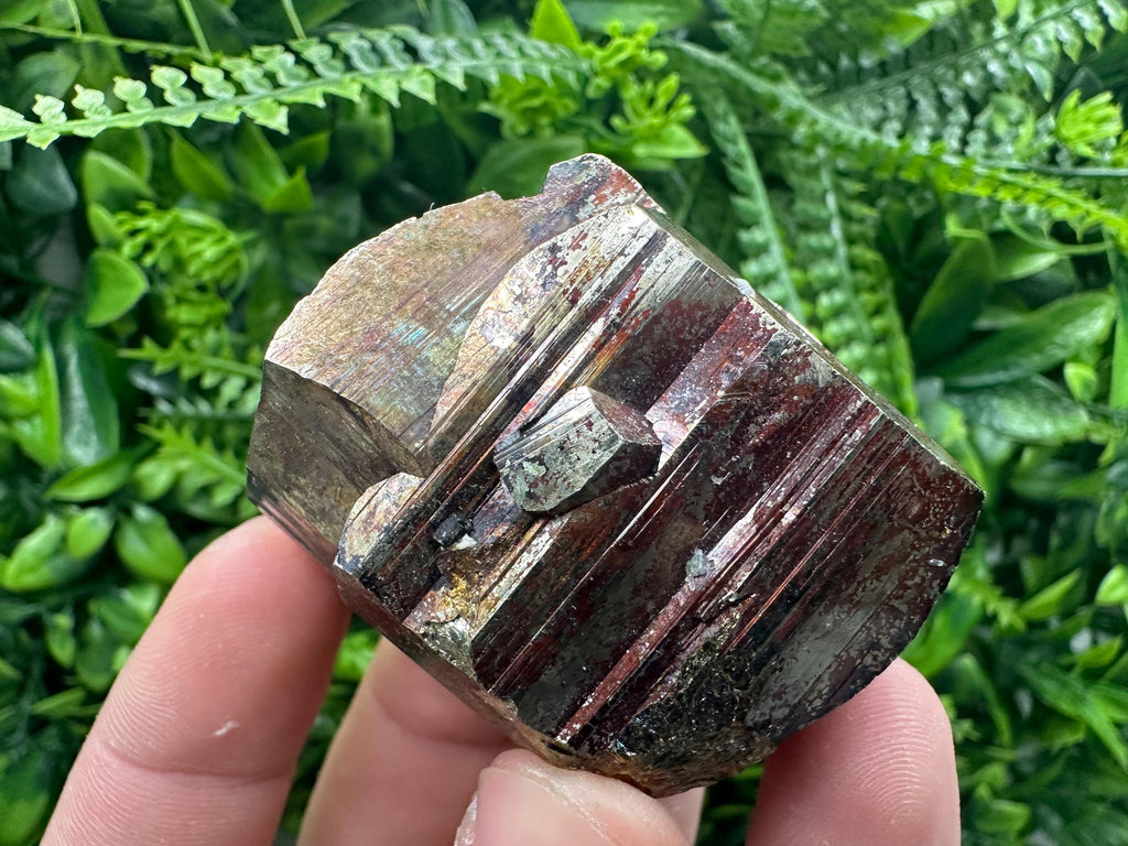Pyrite with Hematite Mineral Specimen: Bulgaria Crystal Decor (5.5cm)